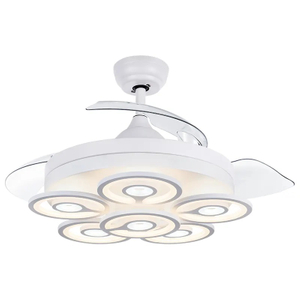 Ventilador de teto 220v extravagante decorativo de 42 polegadas com luz LED