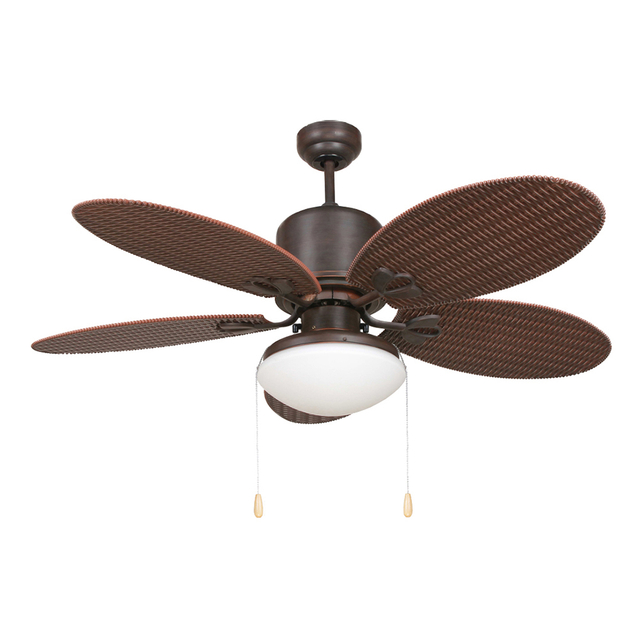 Ventilador de teto elétrico CA com lâmina de rattan estilo Oriente de 52 polegadas com motor 100% de cobre