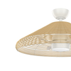 Ventilador de teto Boho Rattan de perfil baixo de 28 polegadas com luz