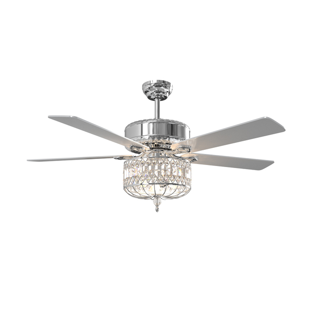 Motor interno da C.C. ventilador de teto de cristal decorativo do candelabro de 52 polegadas com luz KBS-52K006